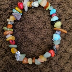 Colorful Gemstone Chip Bracelet